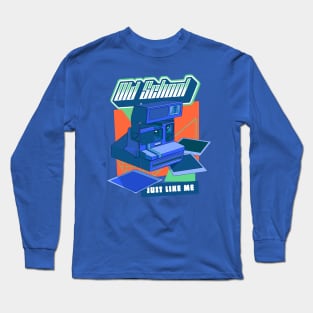 Old School Just Like Me 90's Nostalgia Retro Camera Long Sleeve T-Shirt